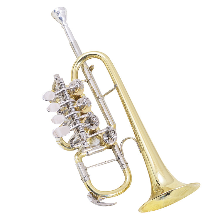 津宝bb调高音小号专业四扁键小号漆金jbpt-620 降b调