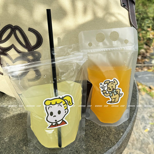 袋装咖啡手提磨砂透明奶茶咖啡袋