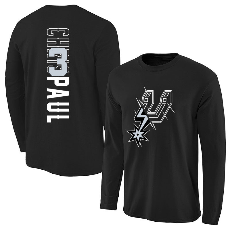 重磅纯棉长袖T恤马刺队训练服邓肯帕克t恤马刺文班亚马保罗伦纳德