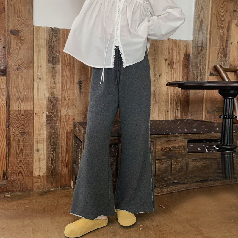 孕妇喇叭裤子九分秋冬季外穿2025新款不勒肚子显瘦休闲糯米裤冬装