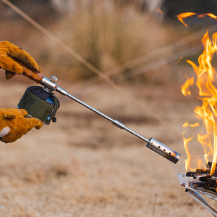 新加长喷火枪户外便携手持气罐喷枪露营点碳点火器烧烤烘焙大功率
