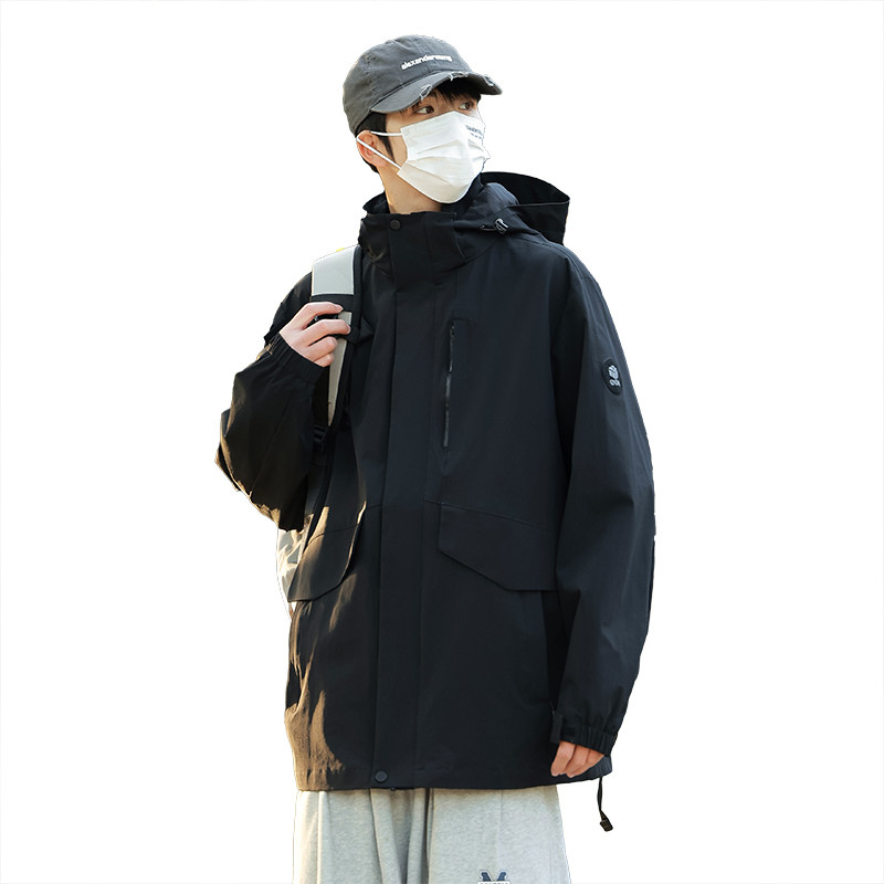 日系户外冲锋衣男女款2024春夏季情侣机能风连帽夹克-JK6174-P58,男装夹克,星座307-3(原516-1)