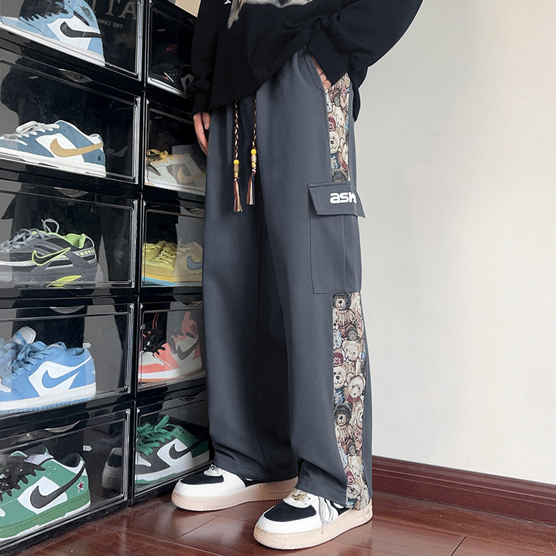 美式工装裤大码裤子男潮牌vibe运动直筒百搭休闲裤-K865-P58深灰图片