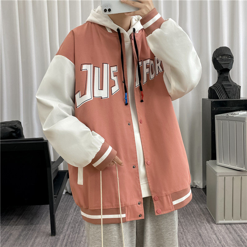 2024秋季棒球服男ins潮流宽松韩版港风嘻哈外套-JK817-P60黑色,男装夹克,星座307-3(原516-1)