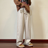 裤子男高街ins潮牌设计感小众卫裤美式嘻哈运动休闲裤-G01-P45杏，男装休闲裤，星座307-3(原516-1)