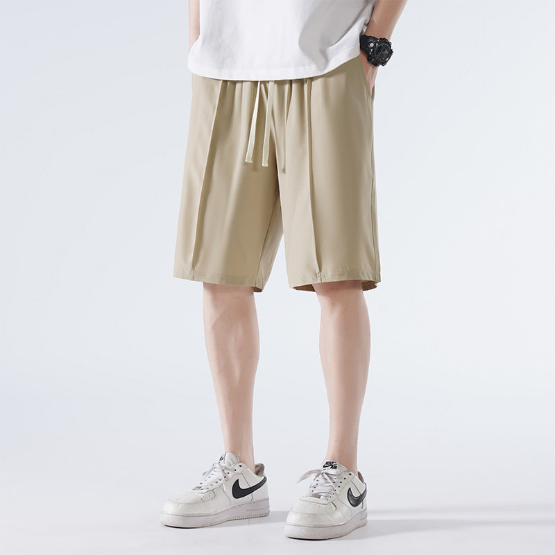 夏季运动短裤男ins薄款速干冰丝裤子宽松休闲五分裤-K851-P30深灰,男装休闲裤,星座307-3(原516-1)