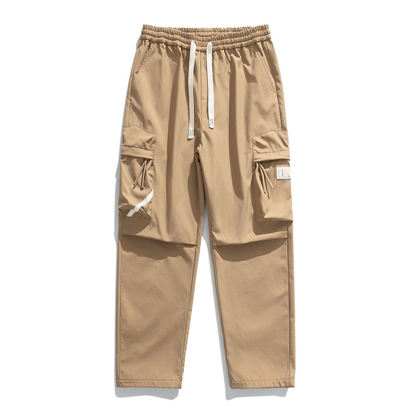 美式工装裤高街机能伞兵裤vibe运动大码百搭休闲裤-9912-P50卡其,男装休闲裤,星座307-3(原516-1)