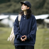 卫衣男女翻领POLO衫长袖23秋季上衣日系宽松情侣装-2388-深灰P55，男装卫衣，星座307-3(原516-1)