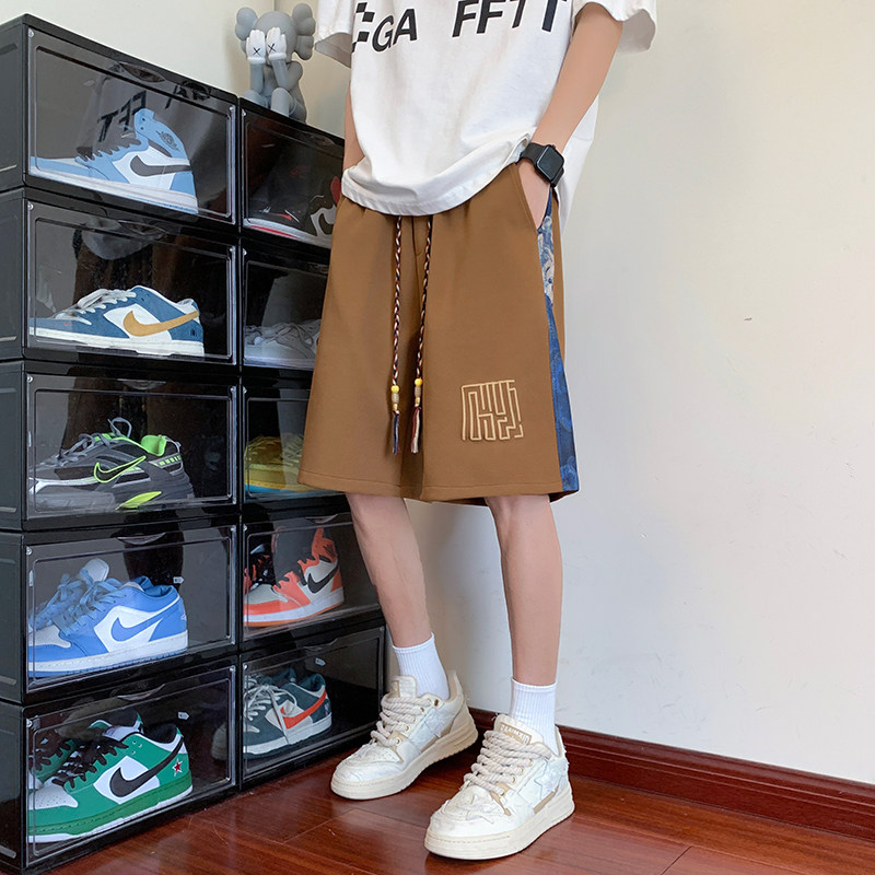 风短裤男2024夏季新款裤子大码青少年五分中裤潮-DK25-P40棕,男装休闲裤,星座307-3(原516-1)