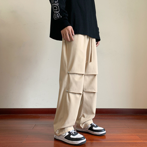 防水三合一冲锋裤男春夏季伞兵裤直筒宽松机能裤潮-K685-P38灰蓝图片