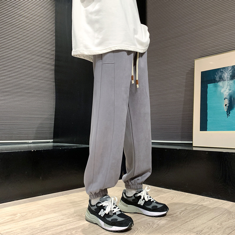 卫裤男潮牌宽松大码长裤休闲裤子春秋潮运动束脚裤-K659-P48卡其,男装休闲裤,星座307-3(原516-1)