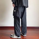 美式工装裤高街机能伞兵裤vibe运动大码百搭休闲裤-9912-P50黑色，男装休闲裤，星座307-3(原516-1)