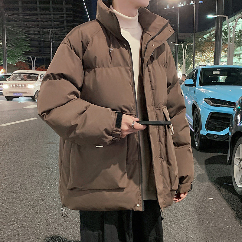 冬季立领棉服男宽松潮牌ins工装夹克冬季加厚保暖外套-M881-P95绿,男装棉衣,星座307-3(原516-1)