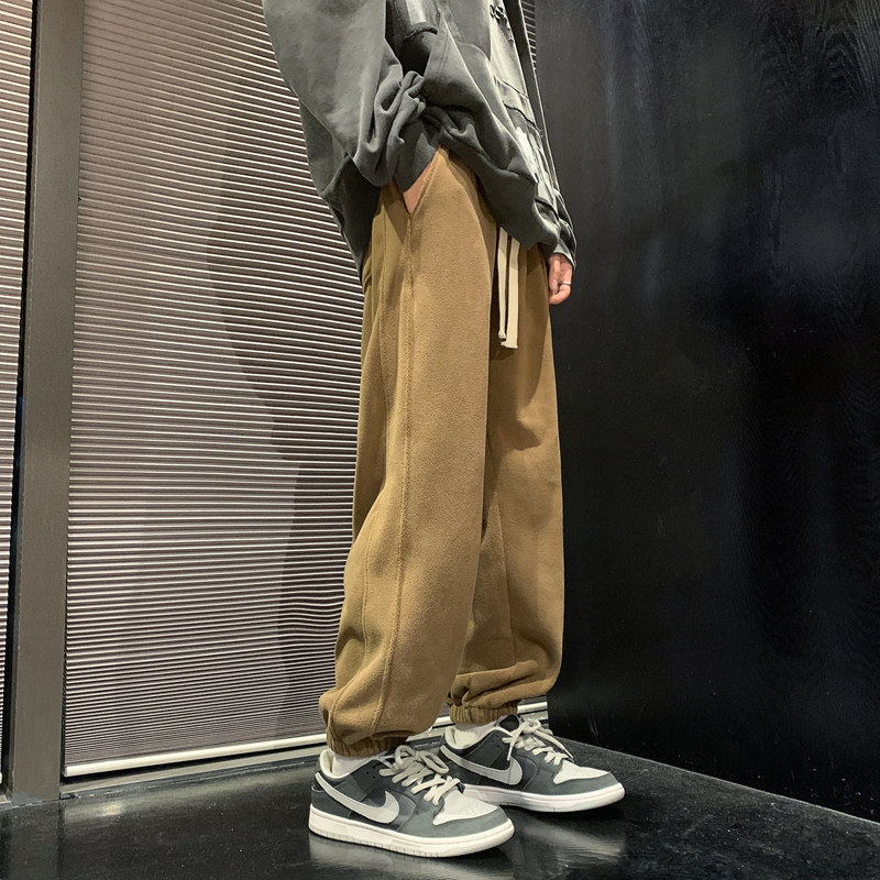 美式vibe裤子男秋冬潮牌加绒加厚休闲裤宽松大码束脚裤-K629-P45,男装休闲裤,星座307-3(原516-1)