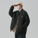 日系菱格冬季外套男士棉衣潮牌宽松情侣装工装棉服潮-M28-P85杏色，男装棉衣，星座307-3(原516-1)
