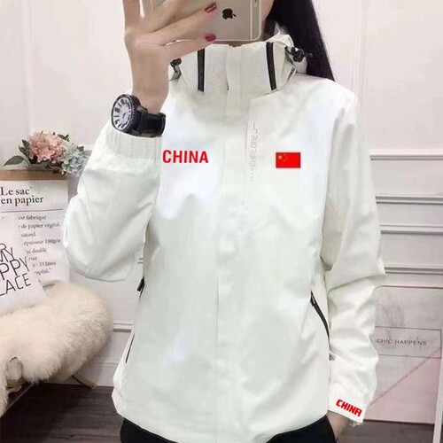 2024新款国潮户外运动体育生冲锋衣男女可拆卸春秋薄款防泼水外套