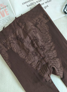 梦韵600D春秋深咖色丝袜天鹅绒中厚比基尼深肤连裤袜6169九分踩脚