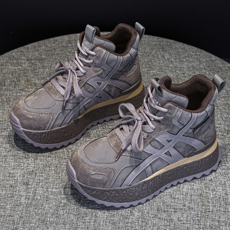 增高厚底老爹鞋女2025新款秋冬季