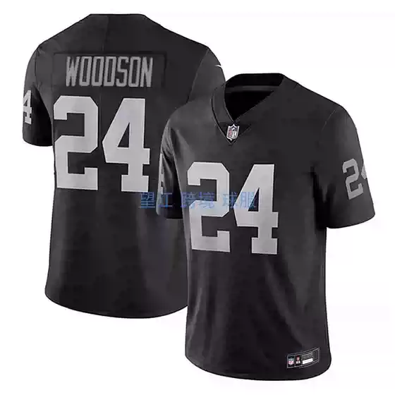 Embroidered Las Vegas Raiders Las Vegas Raiders 24 # Woodson Football Jersey