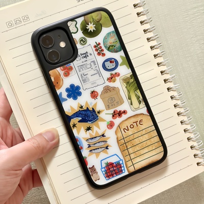 BP手账贴纸手机壳sticker适用苹果iPhone17/16/15/14/13/12/Pro/Max碳纤硬壳全包保护套防摔磁吸复古个性时尚