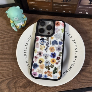 时尚 Max碳纤硬壳全包保护套防摔磁吸复古个性 Pro BP花卉手机壳flower适用苹果iPhone17