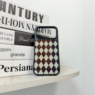 bp时尚 Max碳纤硬壳全包保护套防摔磁吸复古个性 Pro BP格纹手机壳argyle适用苹果iPhone17