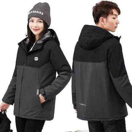 新款小米冲锋衣工作服定制汽车售后服务4S店加绒外套企业工装