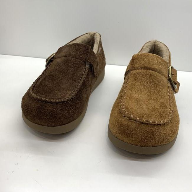 百纳诗牛反绒勃肯鞋一脚蹬平底