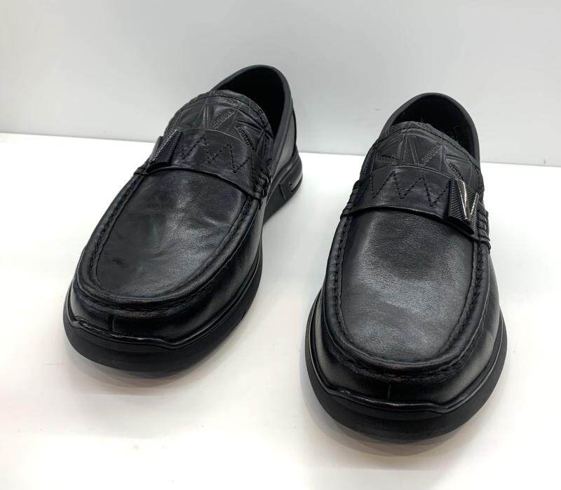 百纳sh男鞋休闲男鞋新款真皮软皮爸爸休闲鞋一脚蹬软底牛皮豆豆鞋