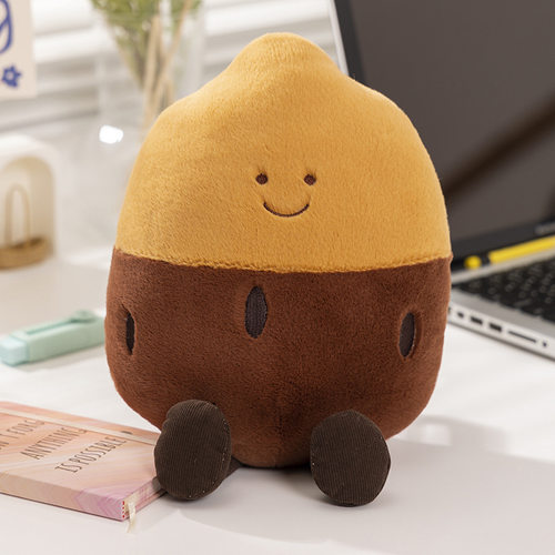 冬日篝火毛绒玩具烤玉米烤红薯玩偶仿真火苗公仔抱枕沙发摆件