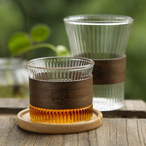 和风四季高硼硅很好看的玻璃杯