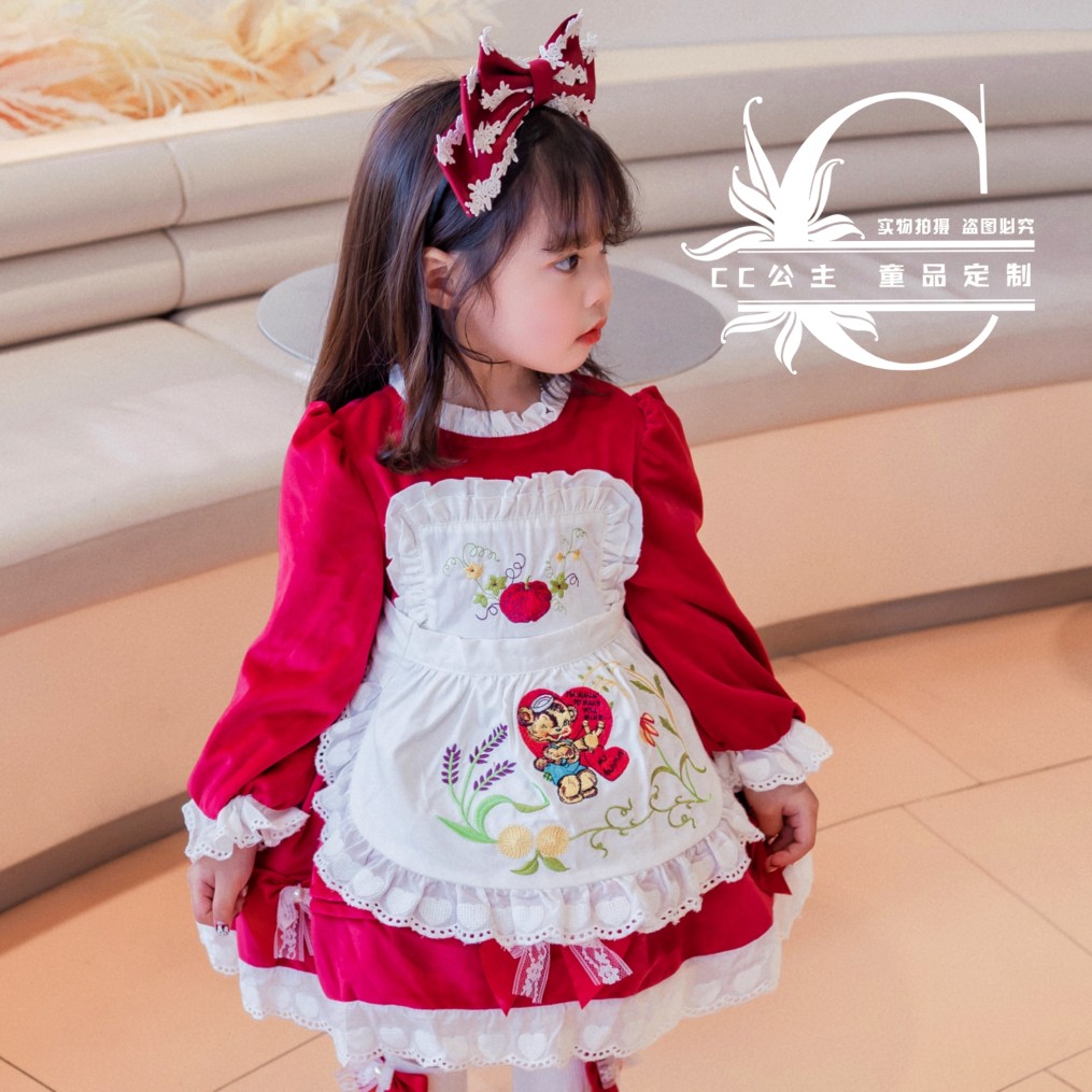 女童公主裙洛丽塔冬季加绒