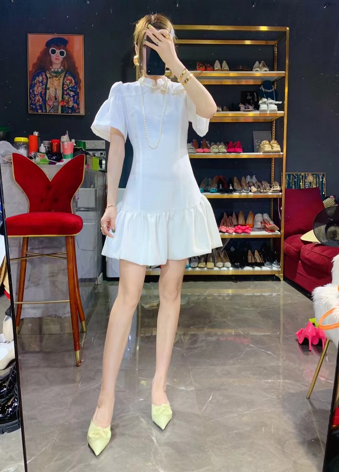 JW新款中式旗袍设计师改良版的旗袍活泼可爱好看显瘦连衣裙