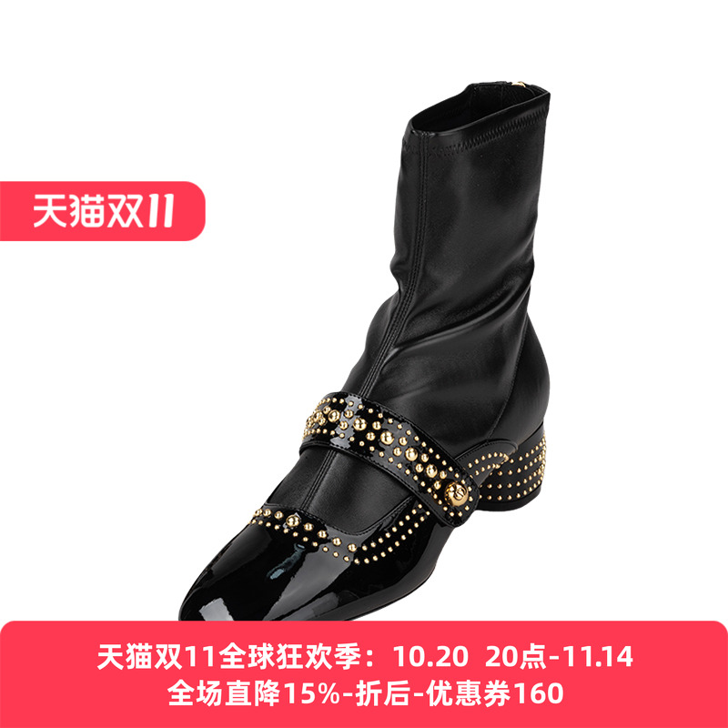 Dior/迪奥小牛皮方头拉链短靴女