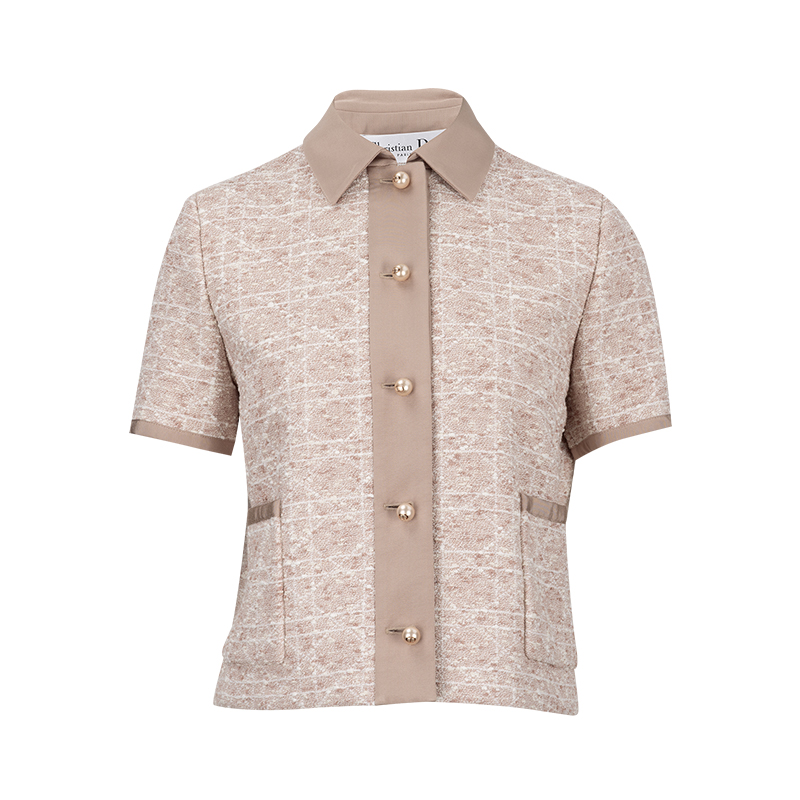 Dior/迪奥纹纽扣短袖衬衫外套女