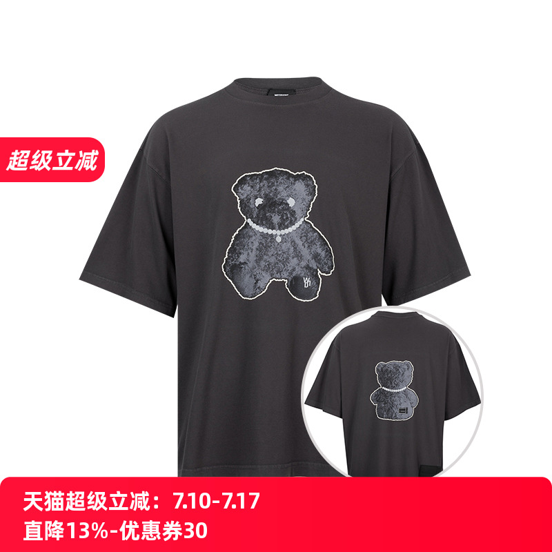 we11done男女同款印花短袖
