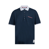 Thom 春夏XY推选 男士 Browne汤姆·布朗男条纹细节全棉短袖 polo衫