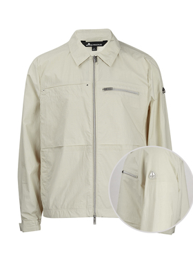 MOOSE KNUCKLES/慕瑟纳可男纯色尖领拉链长袖夹克外套男士新款XY