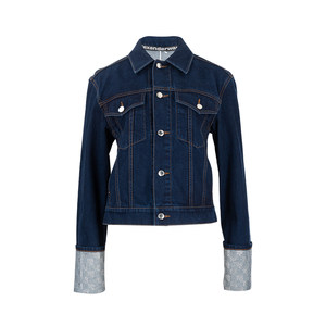 Alexander Wang女保暖防寒logo全棉牛仔夹克外套女士秋冬XY促销