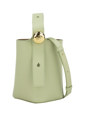 LOEWE/罗意威女经典字母 Pebble 迷你水桶包女士2025新款推广