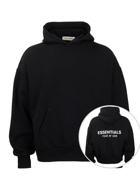 ESSENTIALS FEAR OF GOD男经典logo加绒连帽衫男士秋冬新款XY推广