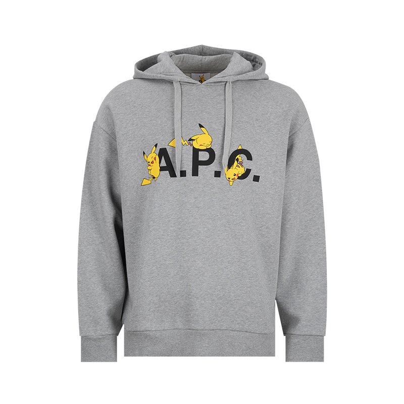 APC动漫连帽套头加绒全棉卫衣男