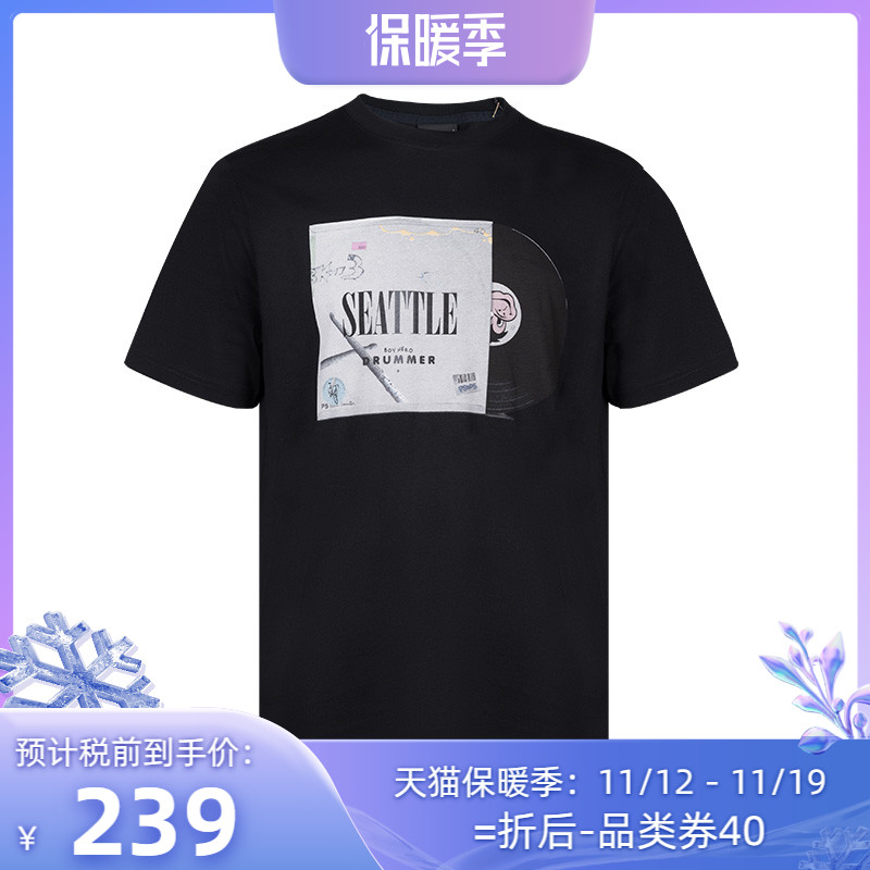 网球风Paul Smith保罗.史密斯图案印花全棉短袖T恤男士XY精选