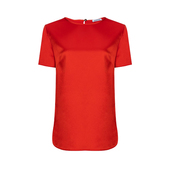 PAROSH休闲拉链圆领打底衫 短袖 T恤上衣女士春夏XY降价