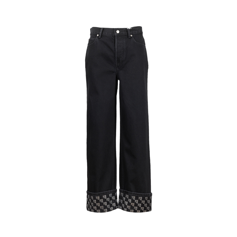 AlexanderWang直筒牛仔长裤裤女