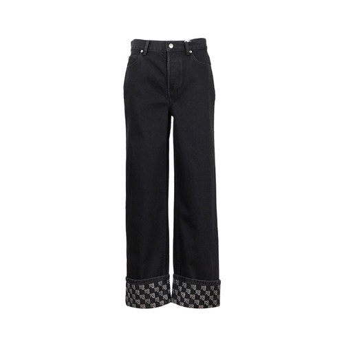 AlexanderWang直筒牛仔长裤裤女