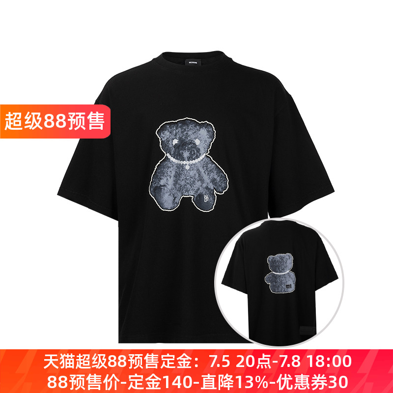 we11done男女同款印花短袖