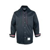 Thom XY捡漏 夹克男士 Browne汤姆布朗男徽标连帽单排扣长袖 衬衫