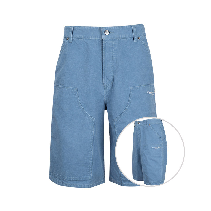 Dior/迪奥刺绣全棉牛仔短裤男士