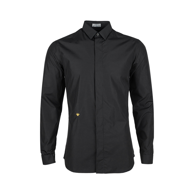 Dior/迪奥纯色尖领纽扣长袖衬衫